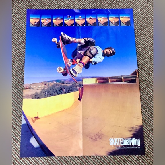 1980s Vtg Transworld Skateboarding Magazine Mike McGill Halfpipe McTwist Poster - Picture 1 of 12
